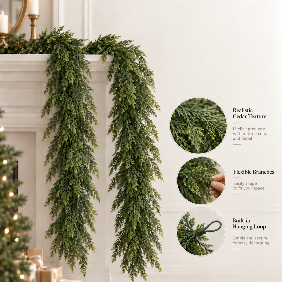 Seaston - Cedar Garland Christmas Decoration