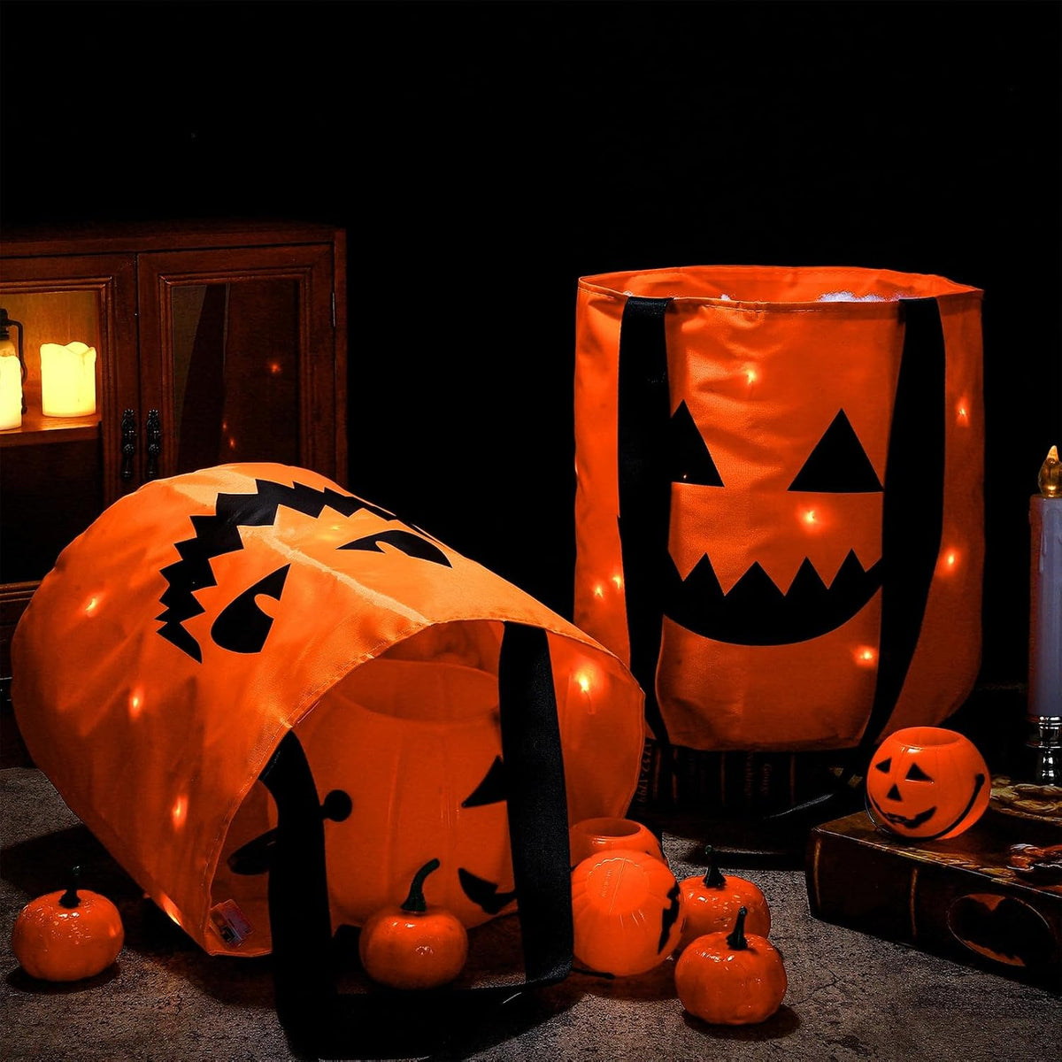 Seaston - Glowing Pumpkin Treat Tote